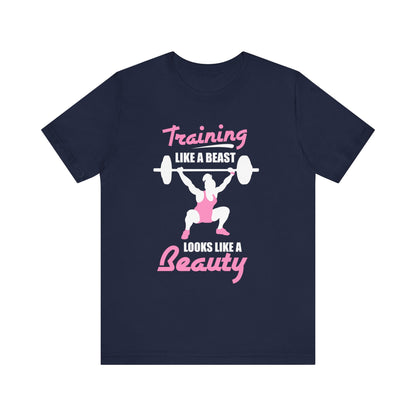S’entraîner comme une bête ressemble à un tee-shirt unisexe de beauté 