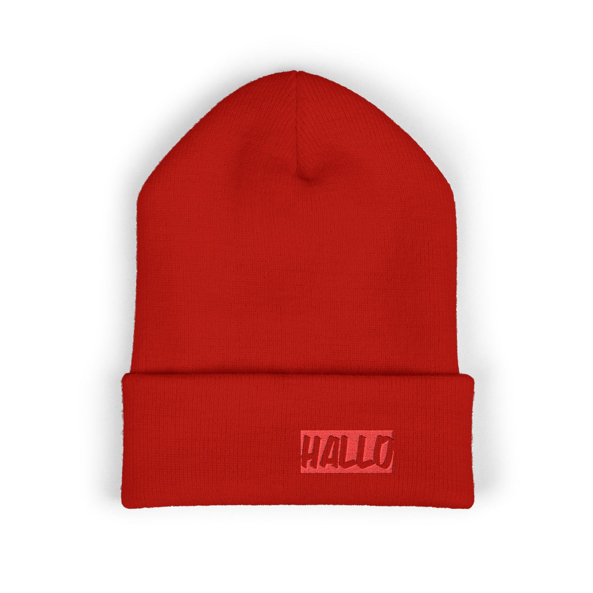 Beanie Hat - Hallo Embroidered Design
