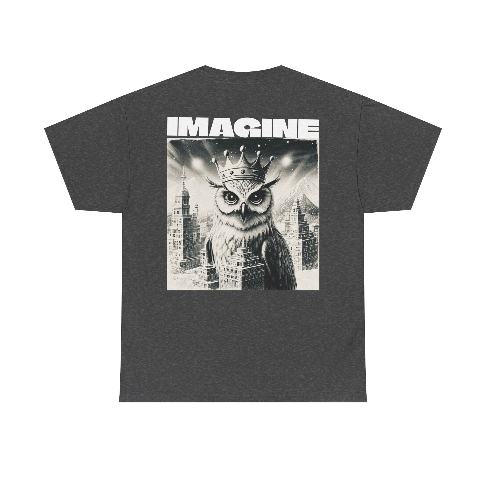 Imagine Owl Graphic Unisex Heavy Cotton Tee