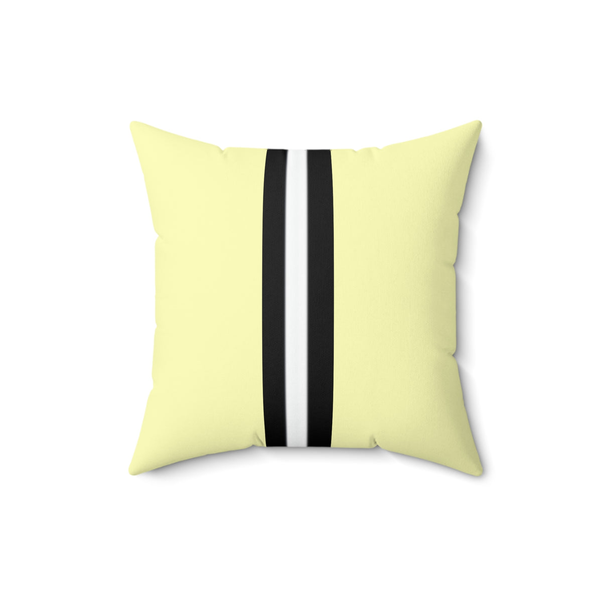 Square Pillow - Modern Striped Yellow for Cozy Living Spaces