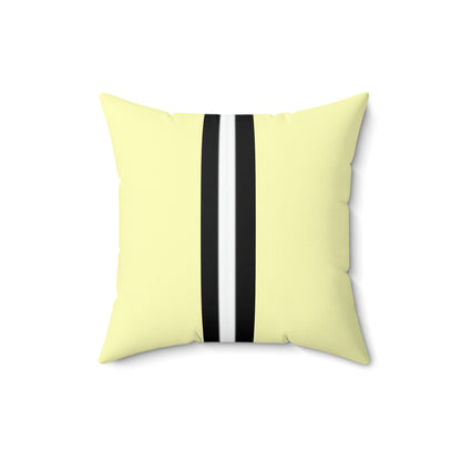 Square Pillow - Modern Striped Yellow for Cozy Living Spaces