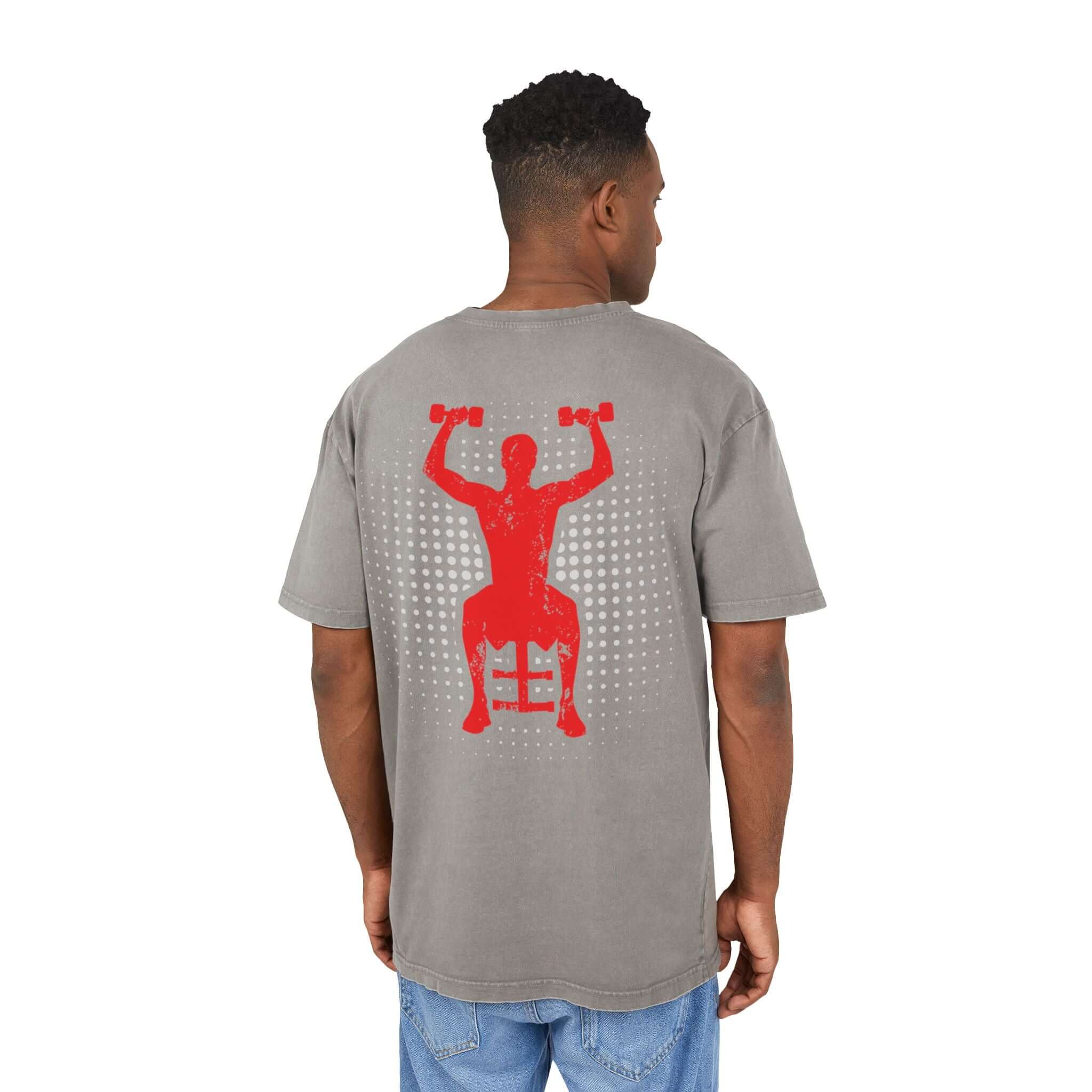 Oversize Tee - Off To Gym Acid Washed Men's T-Shirt