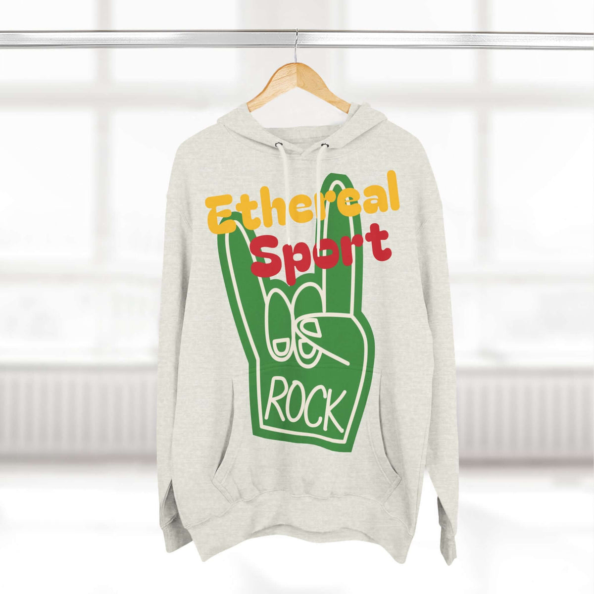 Fleece Hoodie - Ethereal Sport Rock Design