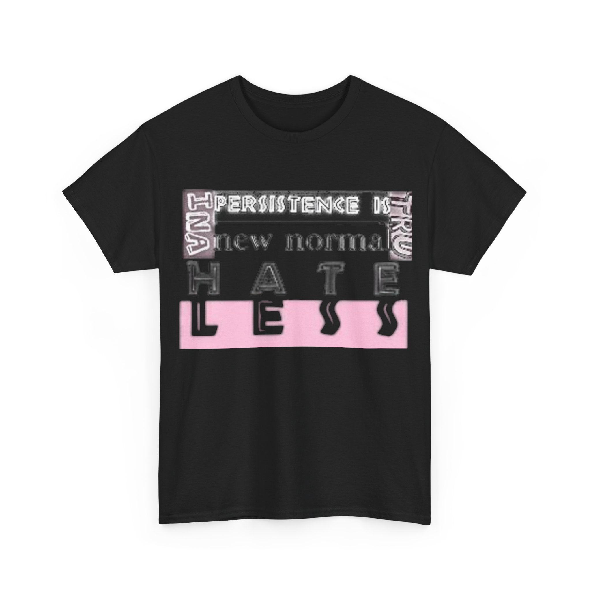 Unisex Heavy Cotton Tee - "HATE LESS" Graphic T-Shirt for Positive Change