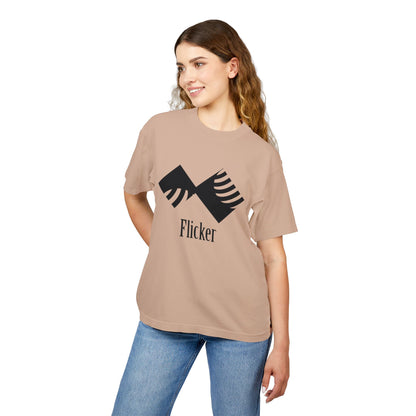 Unisex Urban Heavy Tee - Modern Graphic Design "Flicker" for Streetwear Enthusiasts