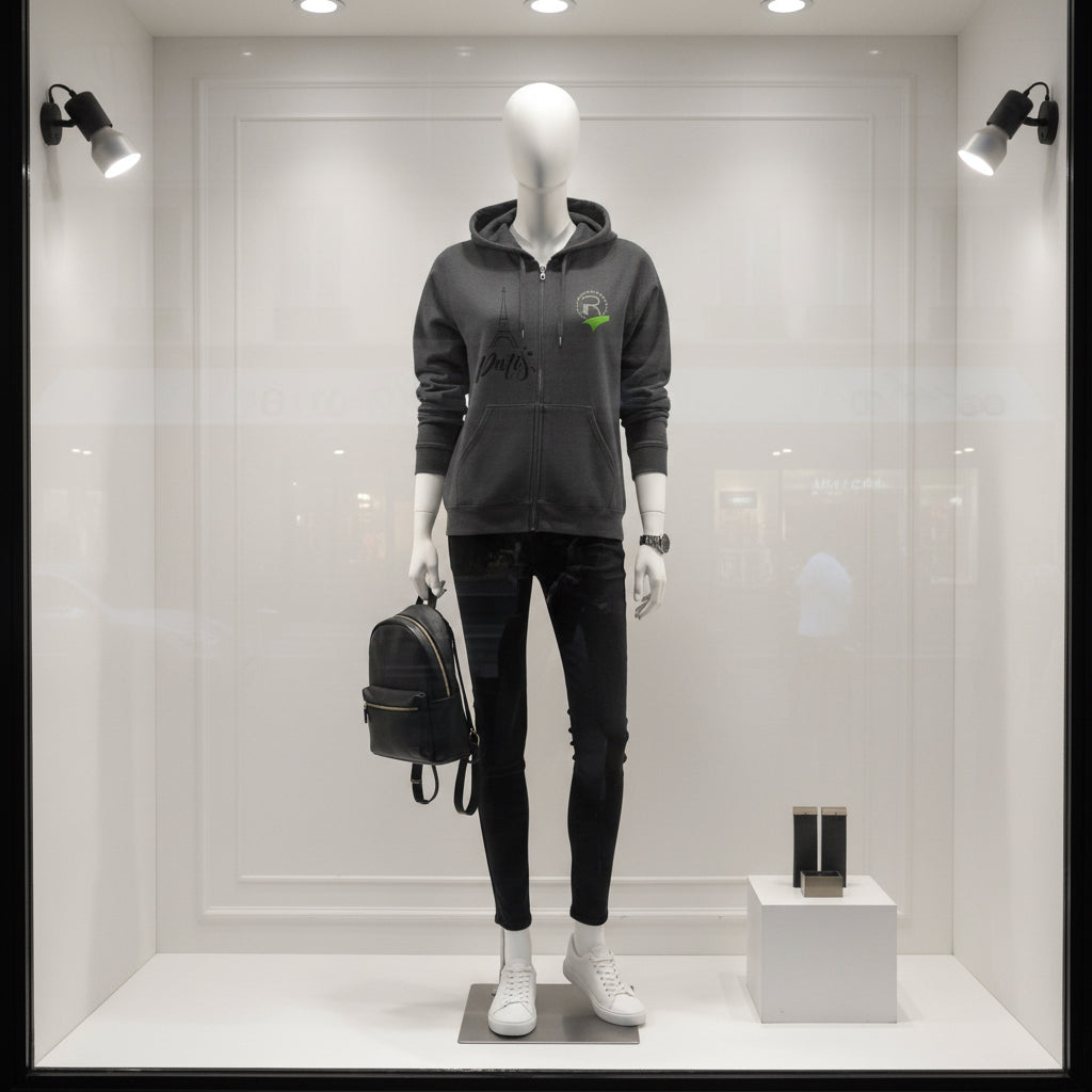 Hoodie - Minimalistic Letter 'R' Design Printify