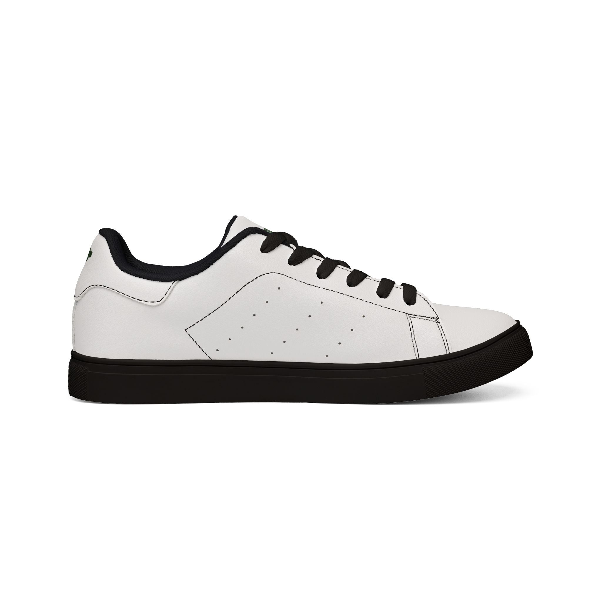 Leather Sneakers — Retro Green Classic Car Low-Top Trainers