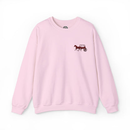 Rustic Horse & Buggy Crewneck Sweatshirt - Cozy Unisex Pullover for Barn Lovers