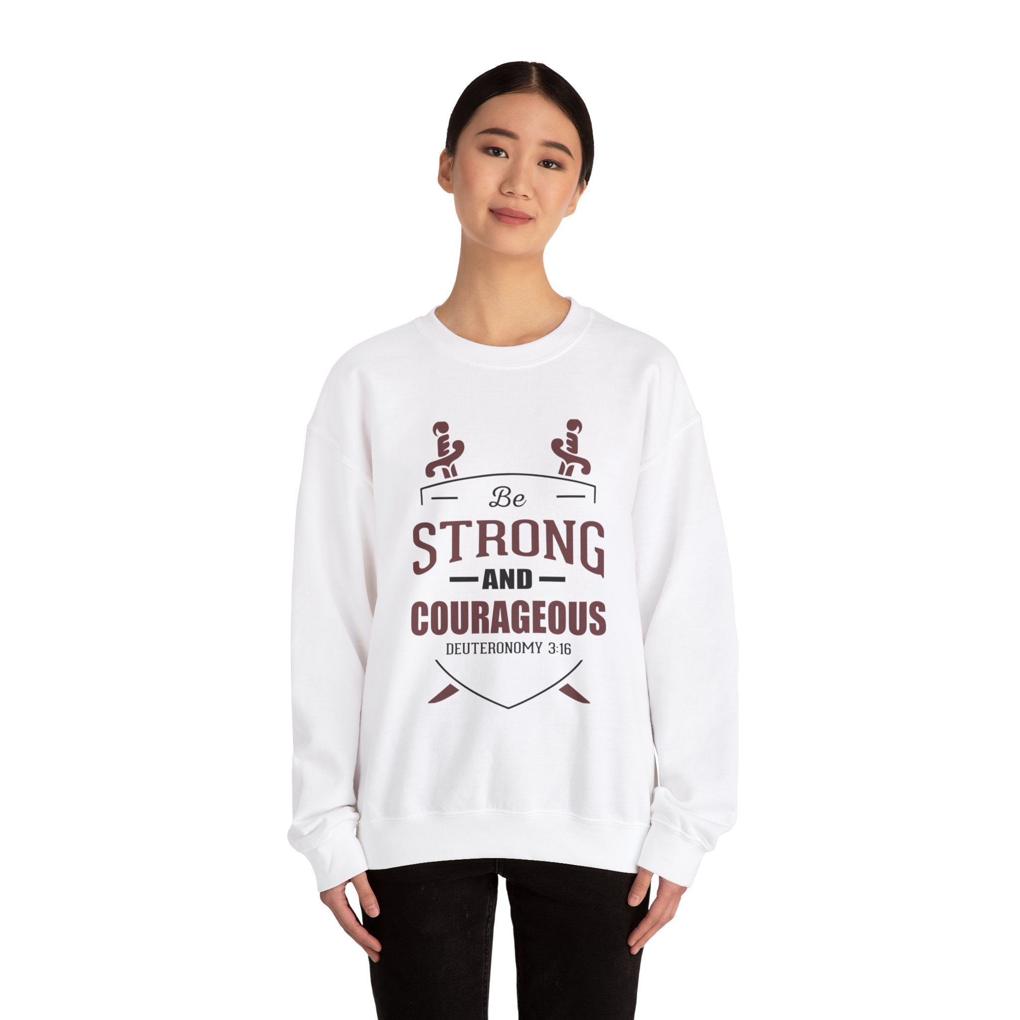 Soyez fort et courageux Sweat-shirt unisexe 