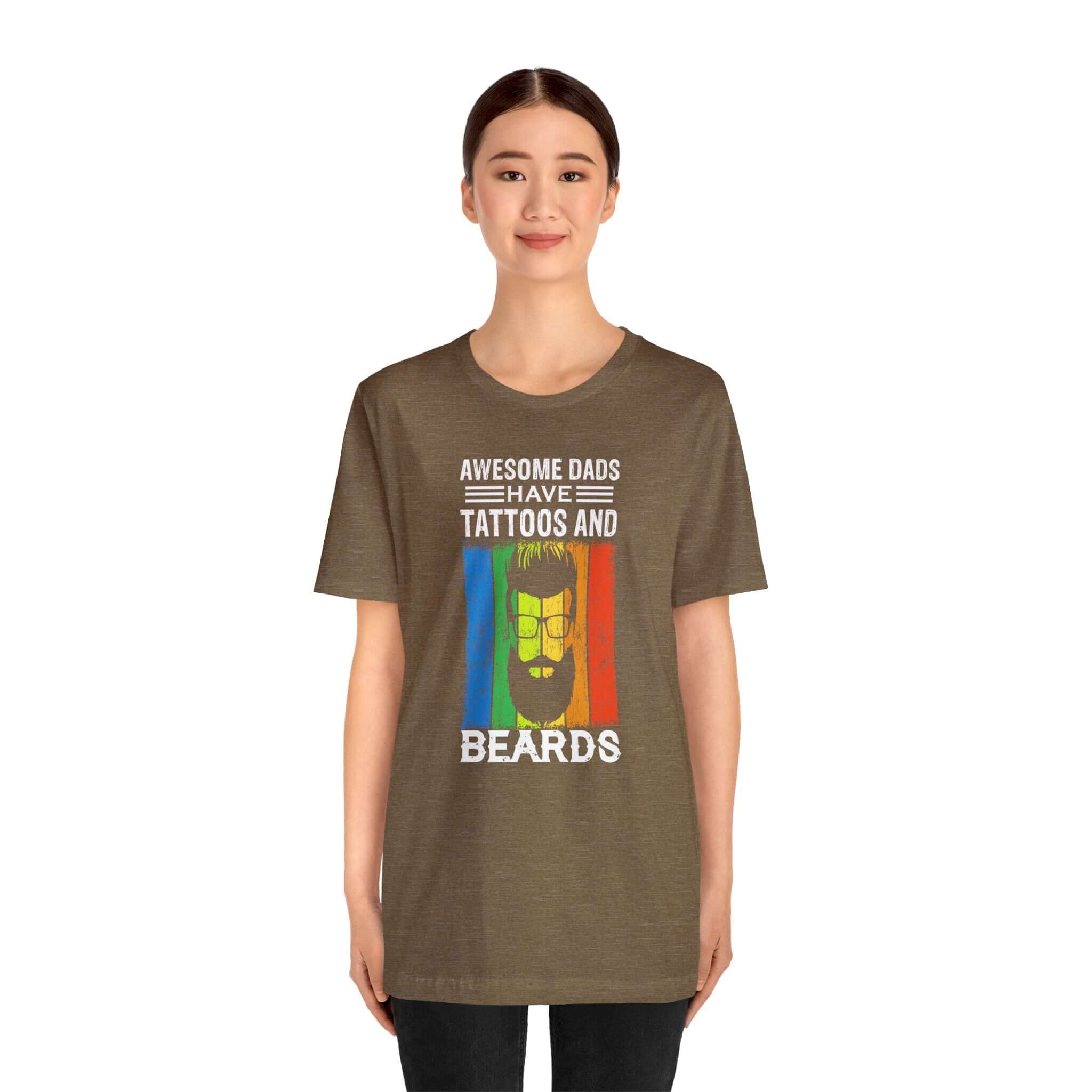 Awesome Dads Have Tattoos And Beards Unisex Tee - RC’nSONS