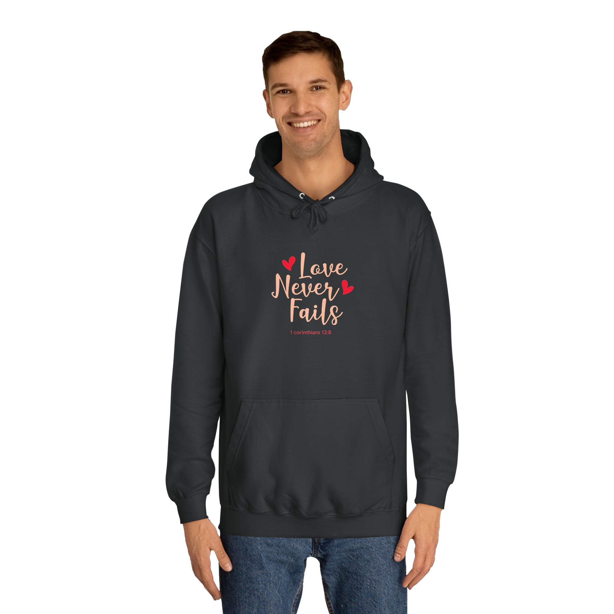 L’amour n’échoue jamais Sweat à capuche unisexe 