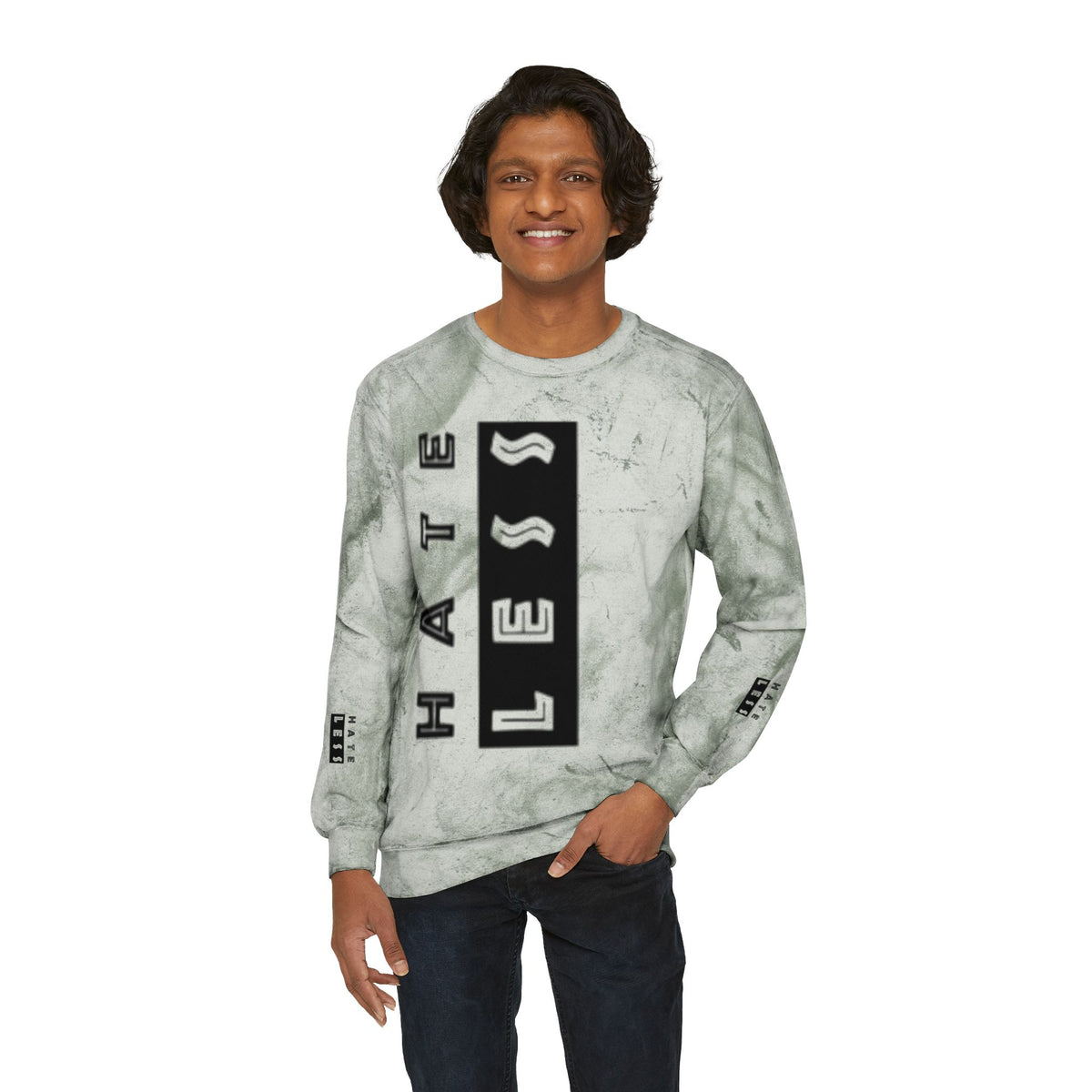 Color Blast Crewneck Sweatshirt - Hate Less Statement Apparel