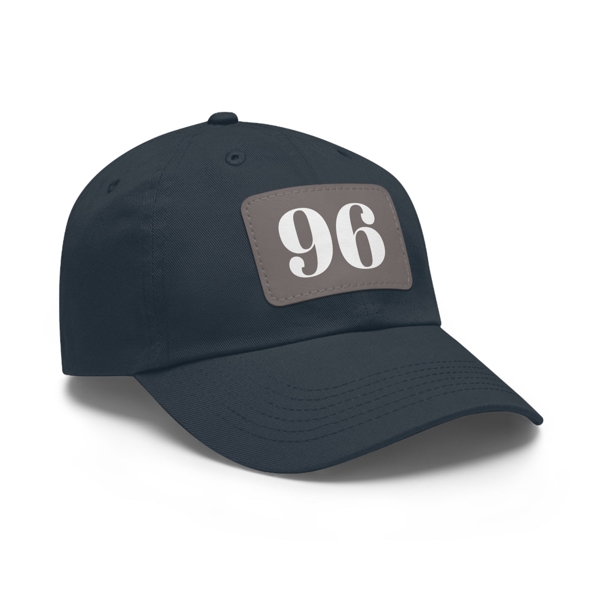 Dad Hat 96 Baseball Leather Patch Rectangle Design