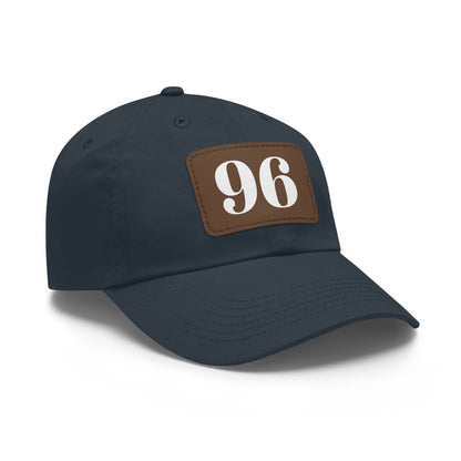 Dad Hat 96 Baseball Leather Patch Rectangle Design