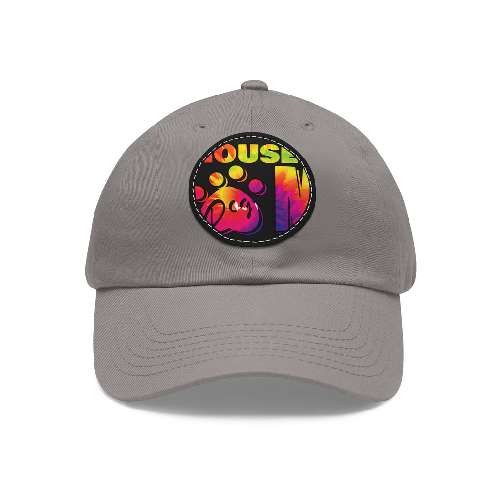 Hat with Leather Patch (Round)