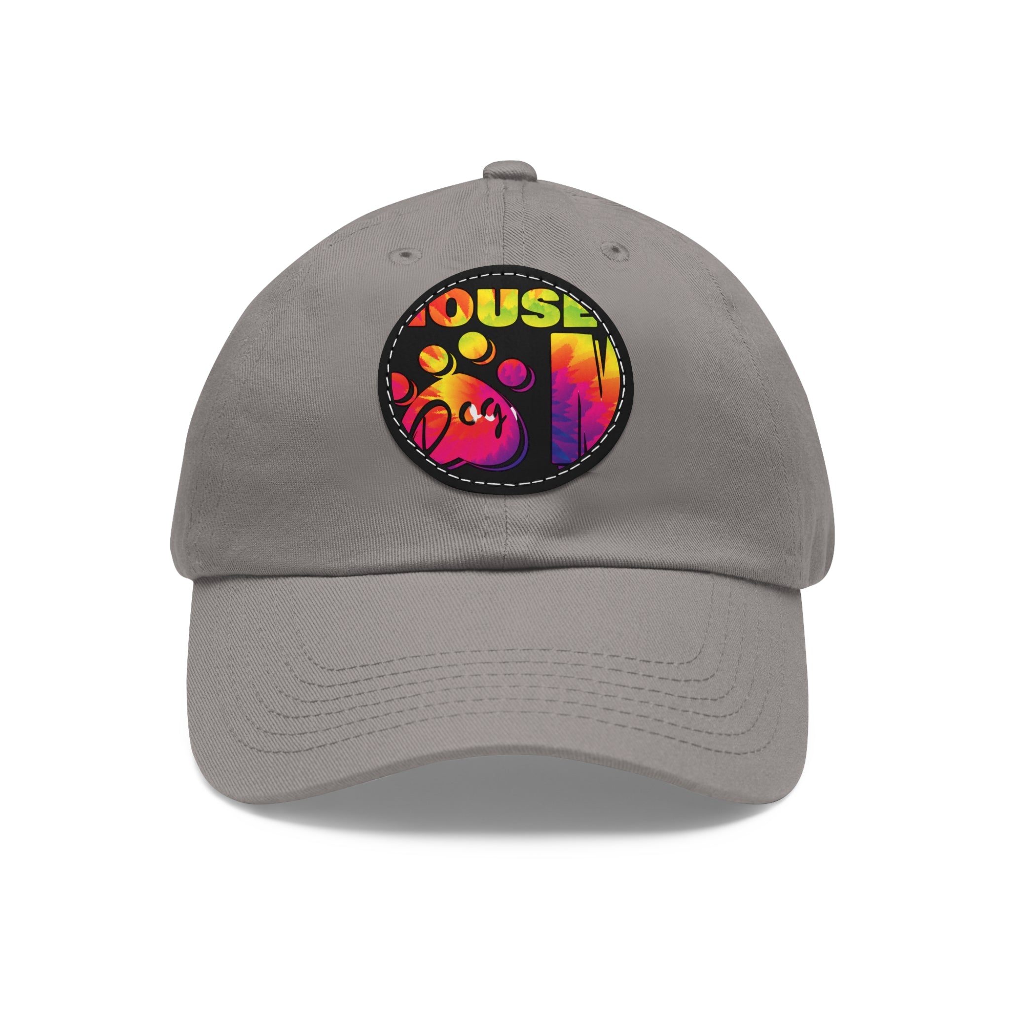 Hat with Leather Patch (Round)