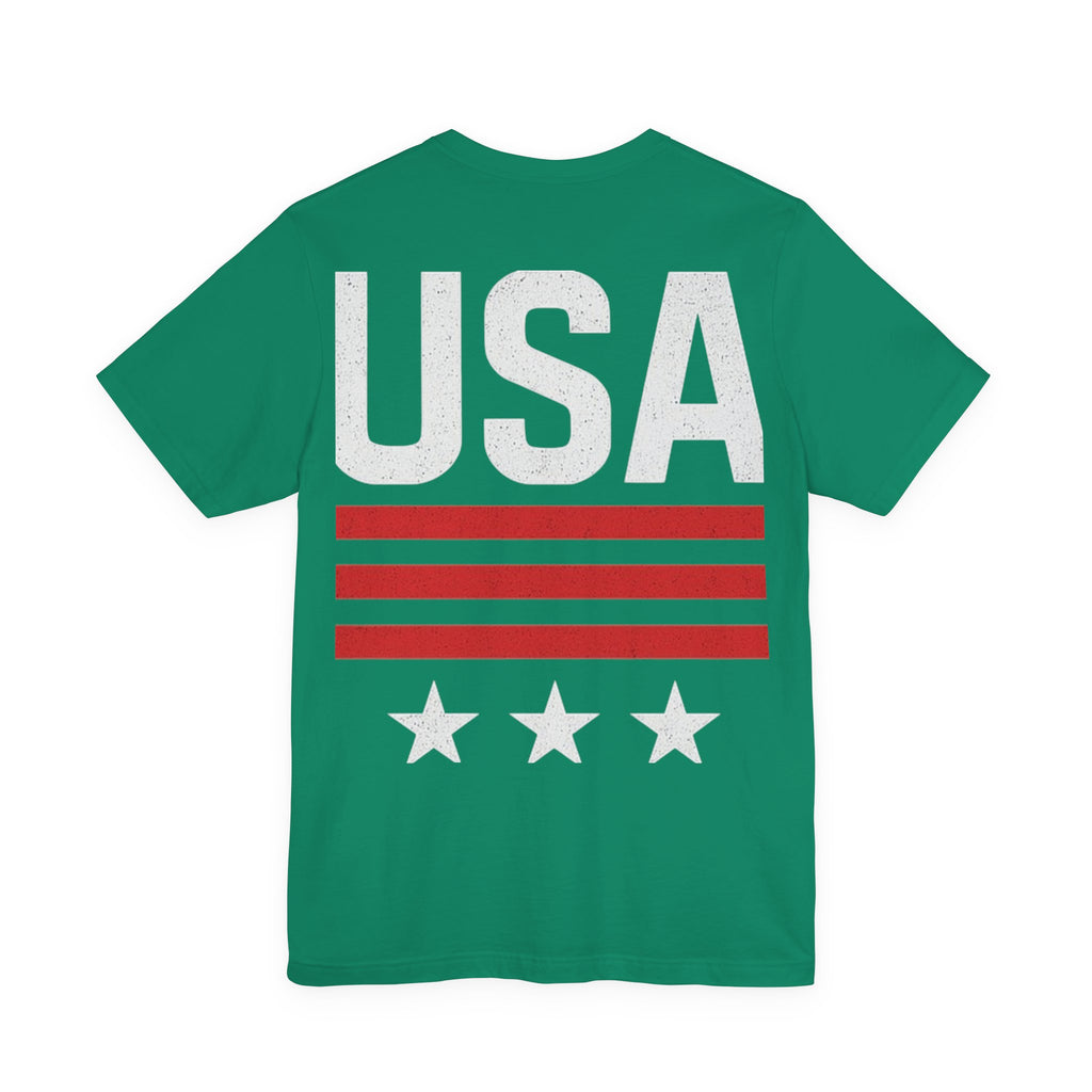 Patriotic USA Tee, Unisex Short Sleeve T-Shirt, July 4th Celebration Shirt, American Pride Apparel, Casual Summer Wear, Gift for Patriot