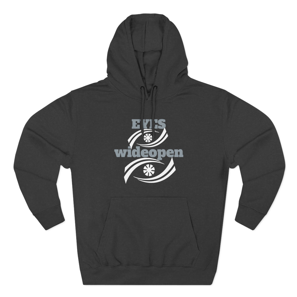Fleece Hoodie, Cozy Warmth, Casual Style, Perfect for All Seasons, Gift for Friends, EYES wideopen Design