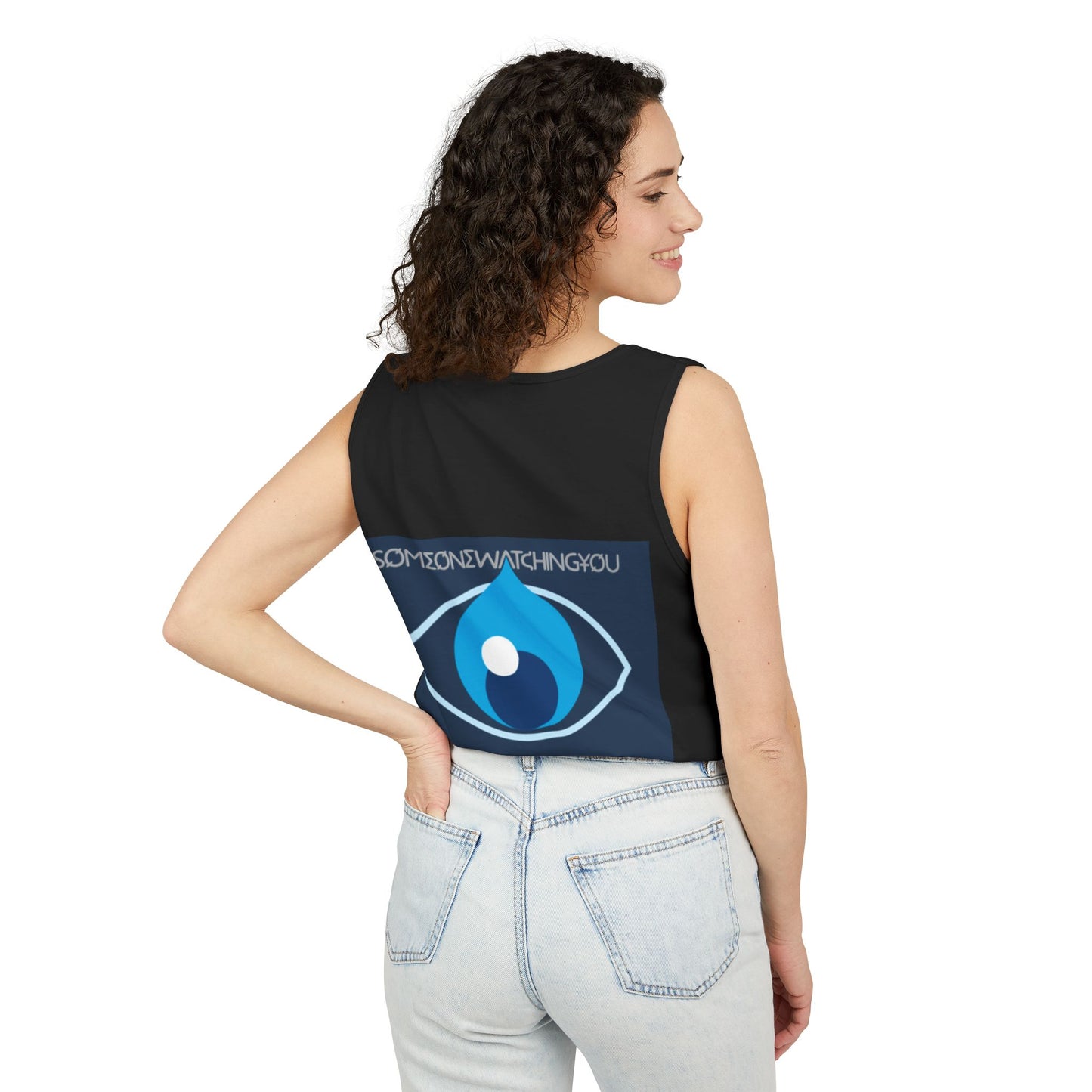 Tank Top Watching You Unisex Garment-Dyed