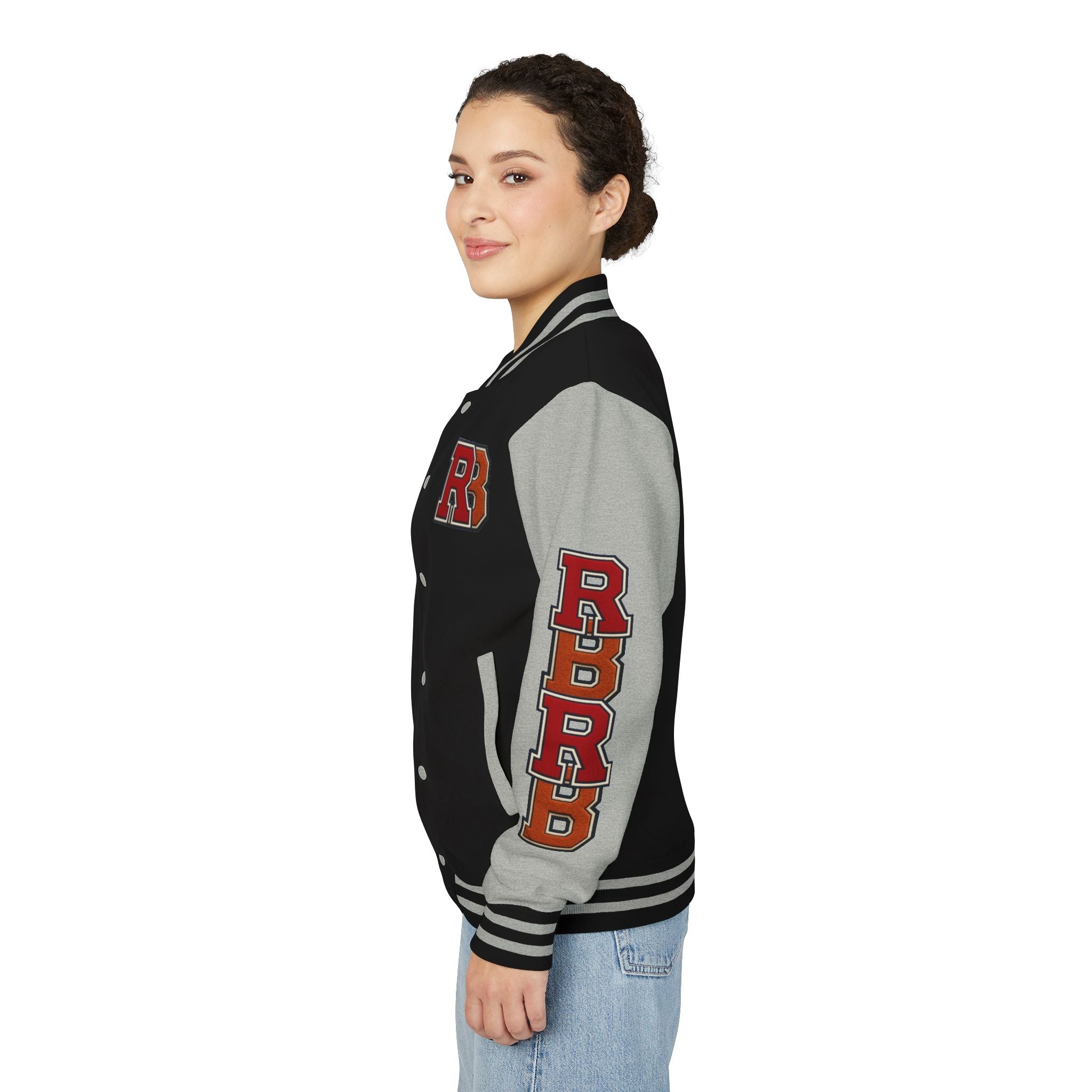 Letterman Jacket - RB Varsity Embroidered Retro Baseball Letter Jacket Printify