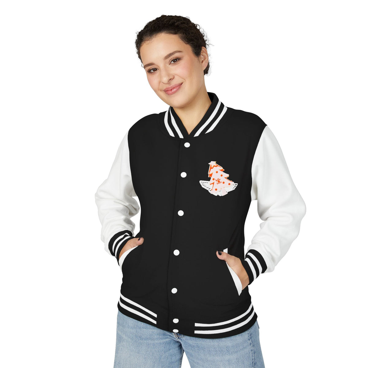 Letterman Jacket - 'hello santa' Design Printify