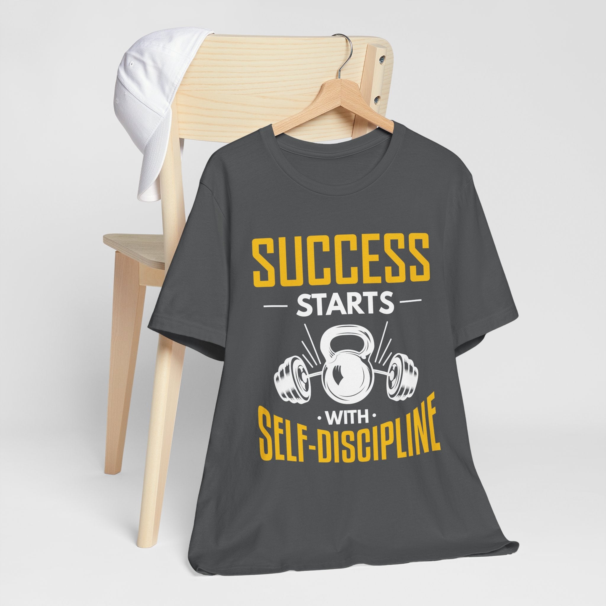 Le succès commence par le tee-shirt unisexe d’autodiscipline 