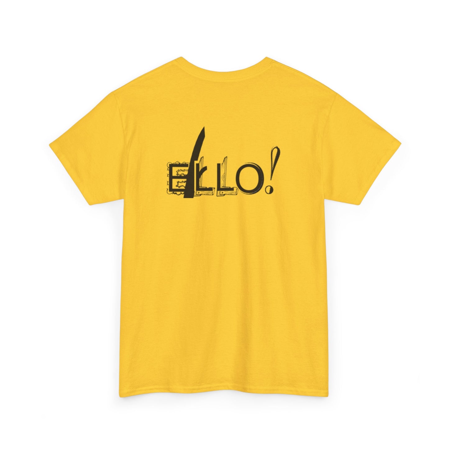 Funny Unisex Heavy Cotton Tee - "ELLO!" Graphic Shirt for Casual Days