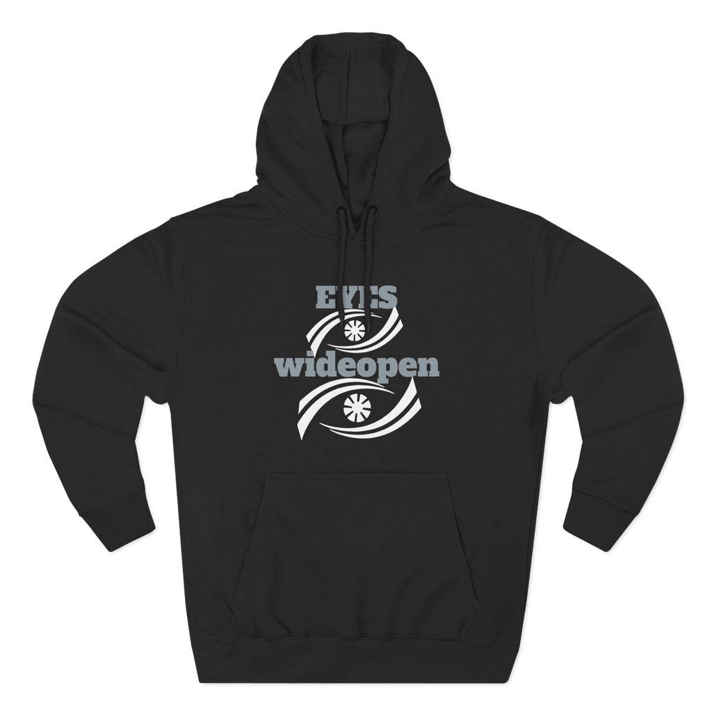 Fleece Hoodie, Cozy Warmth, Casual Style, Perfect for All Seasons, Gift for Friends, EYES wideopen Design
