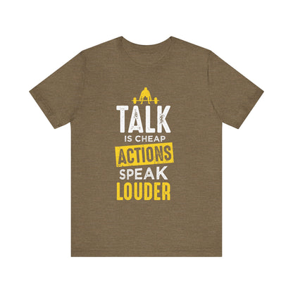 Parler, c’est des actions bon marché, parler plus fort, tee-shirt unisexe 