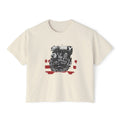 Women's Boxy Tee — Patriotic 'Land of the Free' Vintage Eagle Graphic