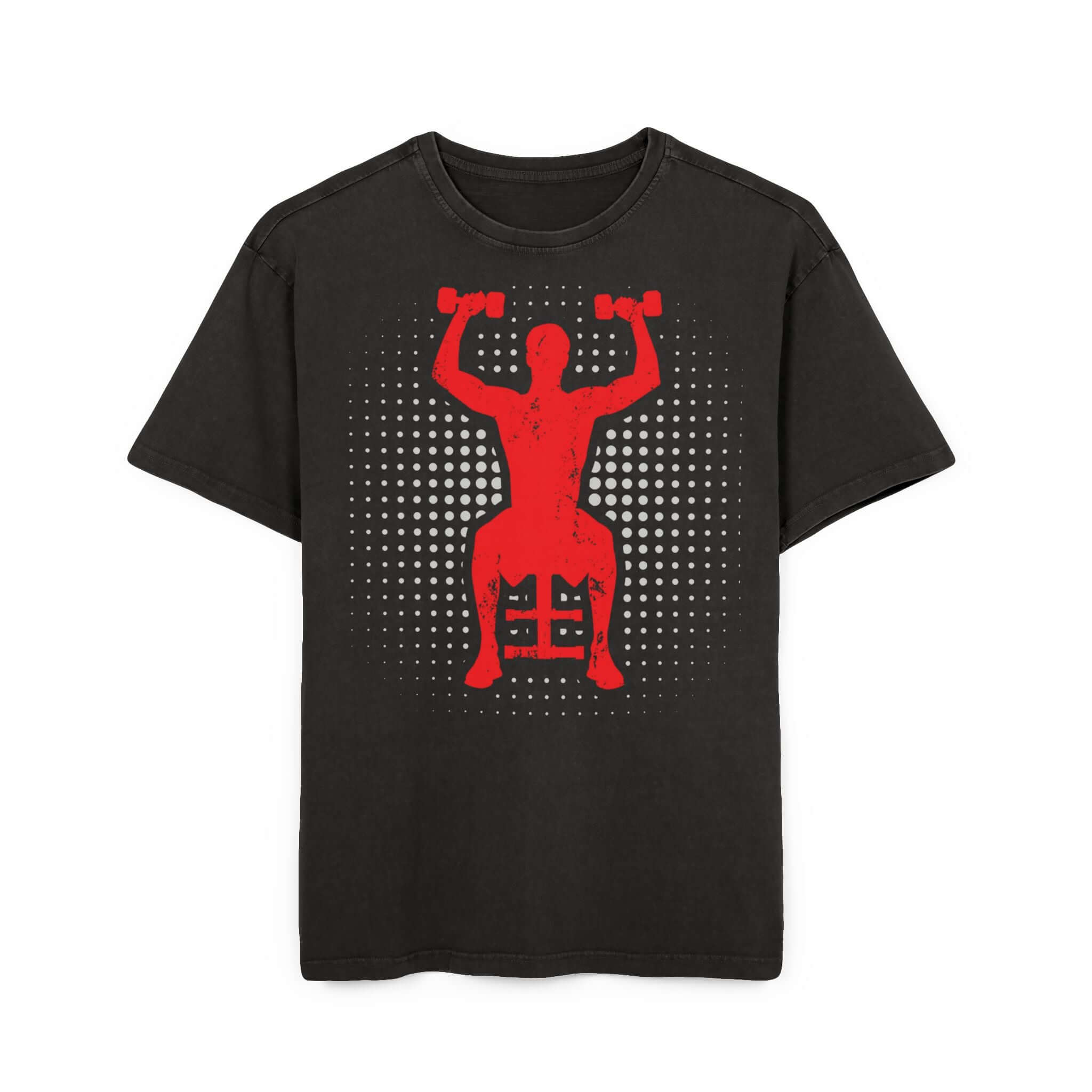 Oversize Tee - Off To Gym Acid Washed Men's T-Shirt