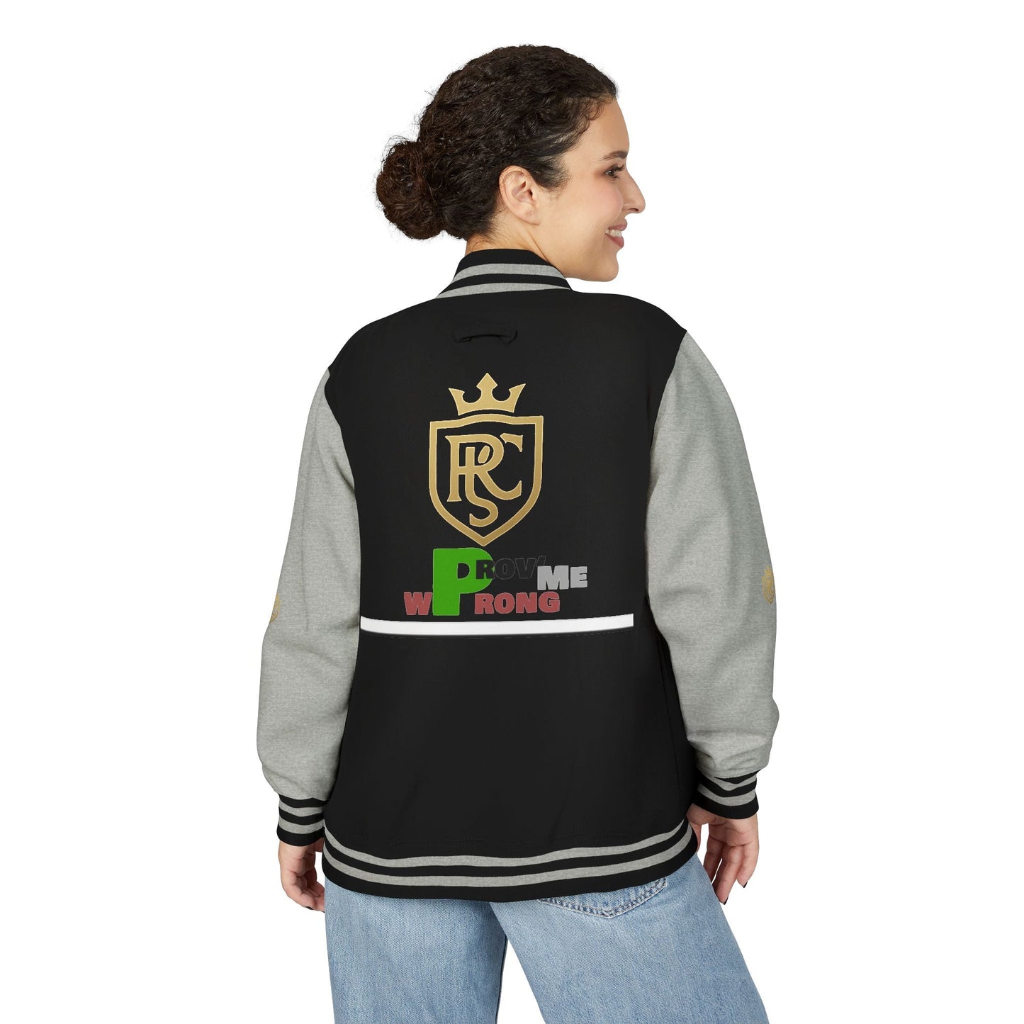 Unisex Heavyweight Letterman Jacket, Stylish Varsity Jacket, Casual Wear, Gift for Him/Her, Sports Team Apparel, College Spirit Gear Printify