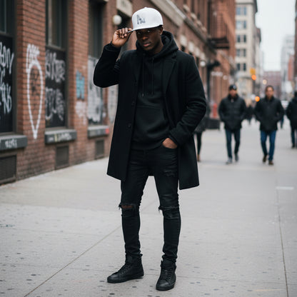 Stylish Embroidered Flat Bill Cap, Trend Snapback Printify