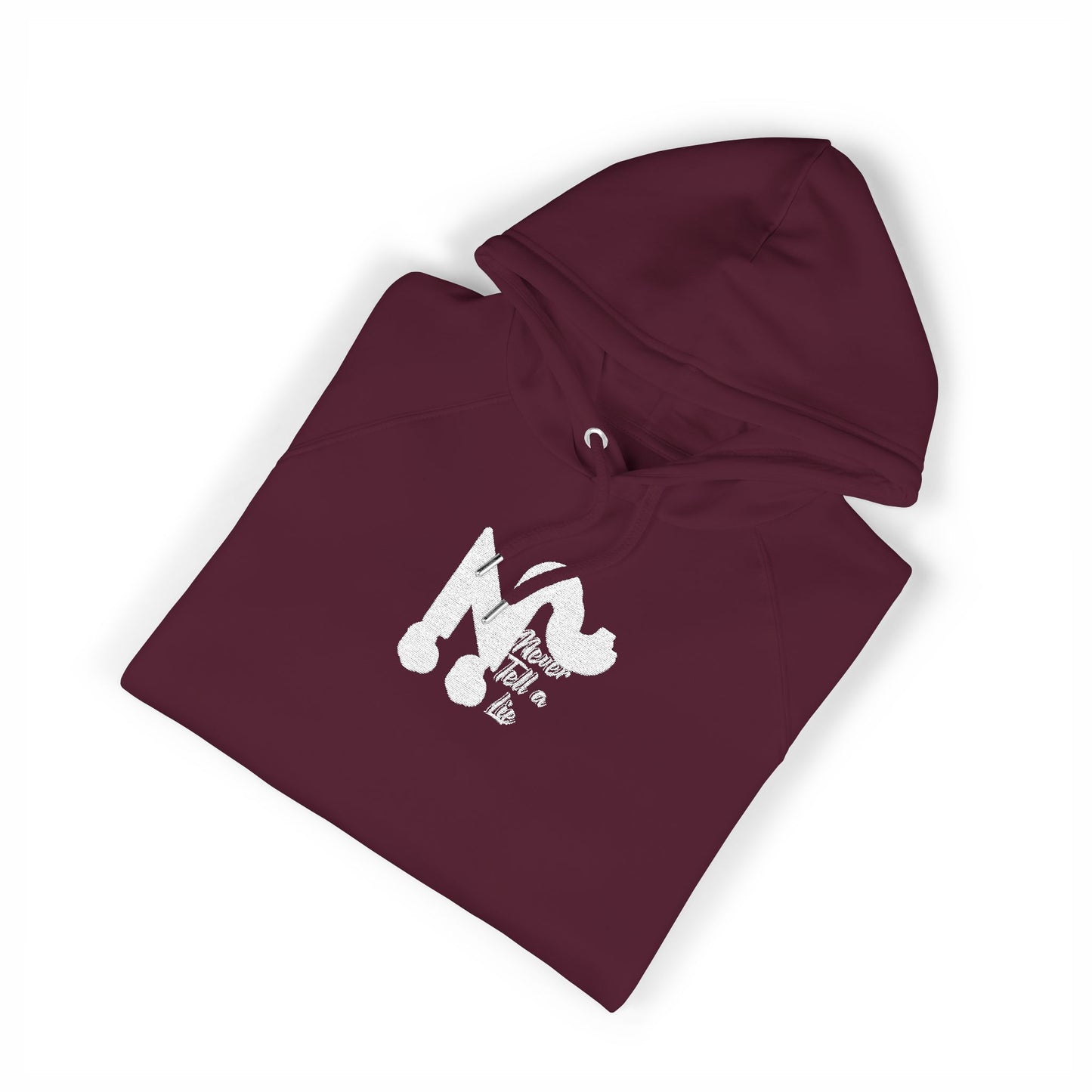 Raglan Hoodie - 'Never tell a lie' Embroidered Design