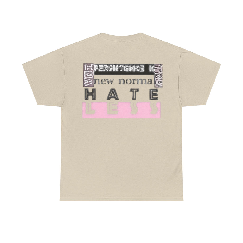 Unisex Heavy Cotton Tee - "HATE LESS" Graphic T-Shirt for Positive Change
