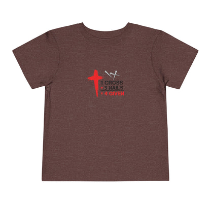 1Cross 3Nails 4Given Toddler Tee Printify