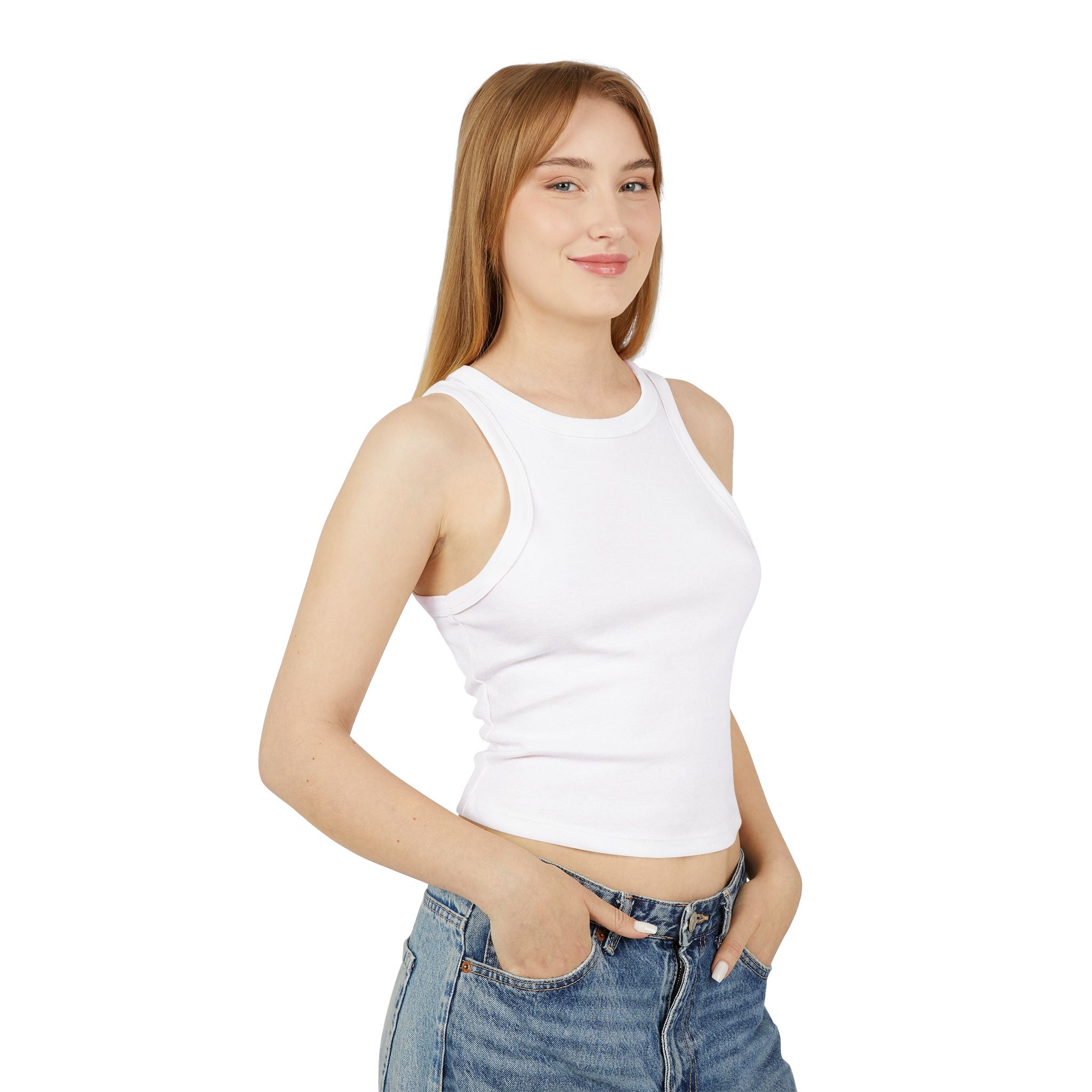 Women's day walk Micro Rib Racer Tank Top