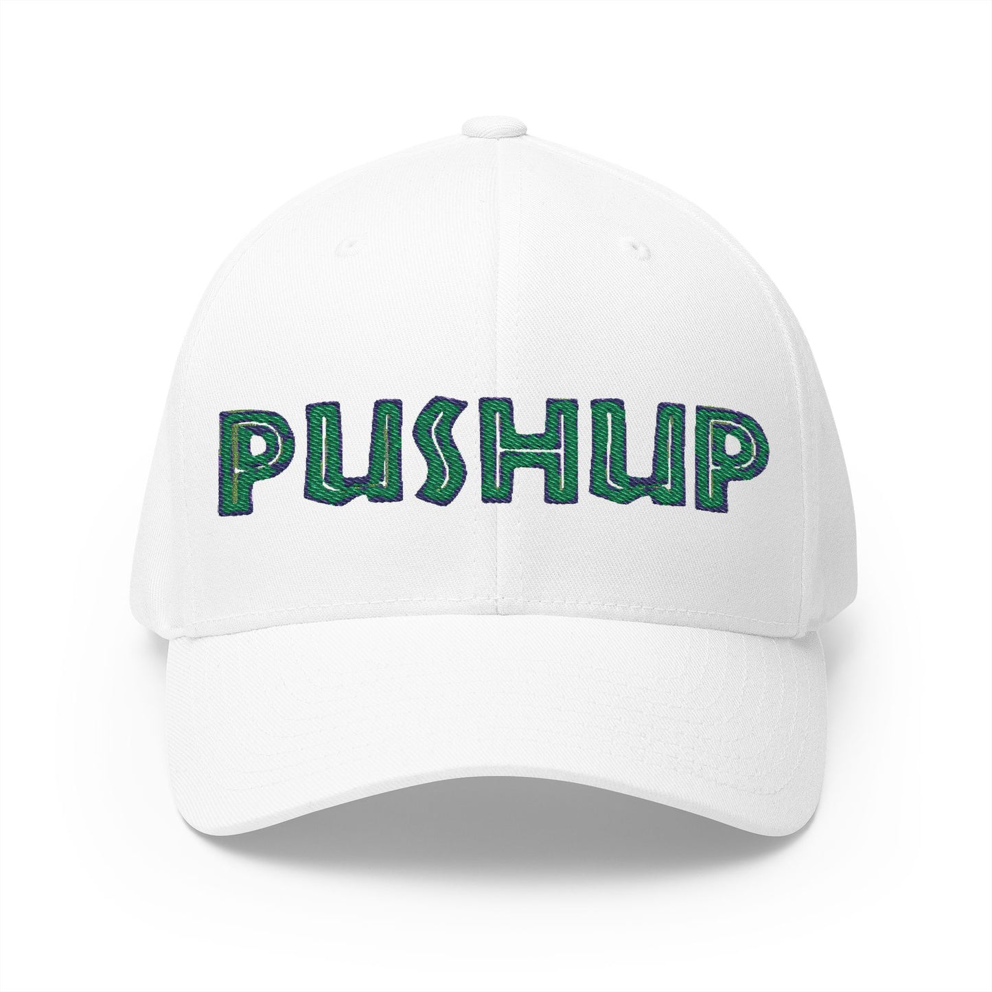 Motivational Embroidered Cap - 'PUSHUP' Structured Hat
