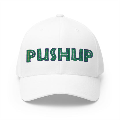 Motivational Embroidered Cap - 'PUSHUP' Structured Hat