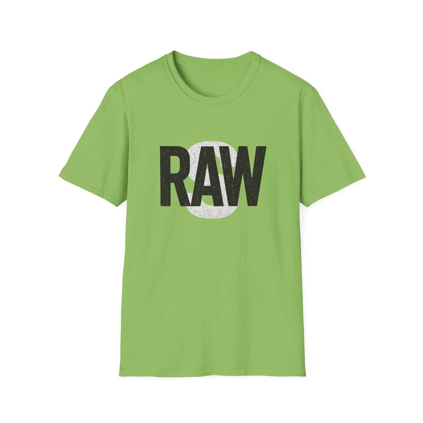 RAW Unisex Softstyle T-Shirt, Casual Graphic Tee, Everyday Wear, Gift for Him or Her, Streetwear Fashion, Summer Essential Printify