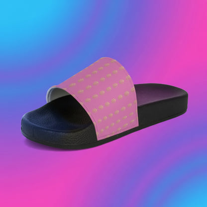 Chic Women's Slide Sandals, Summer Footwear, Casual Beach Slides, Trendy Pink Sandals, Stylish Flip Flops Printify