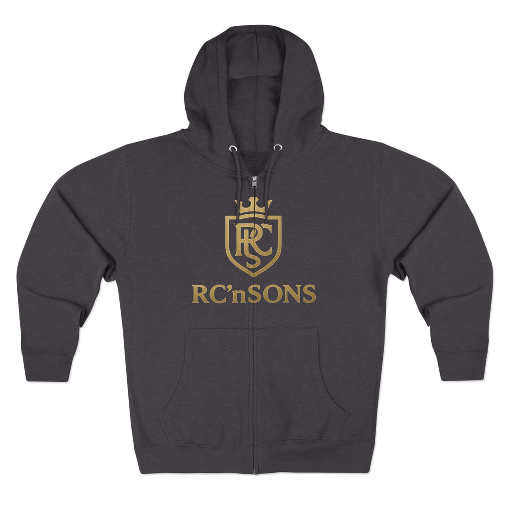 Stylish Unisex Zip Hoodie, Cozy Sweatshirt, Perfect Gift for Family, Casual Wear, Holiday Outfits, Logo Apparel Printify