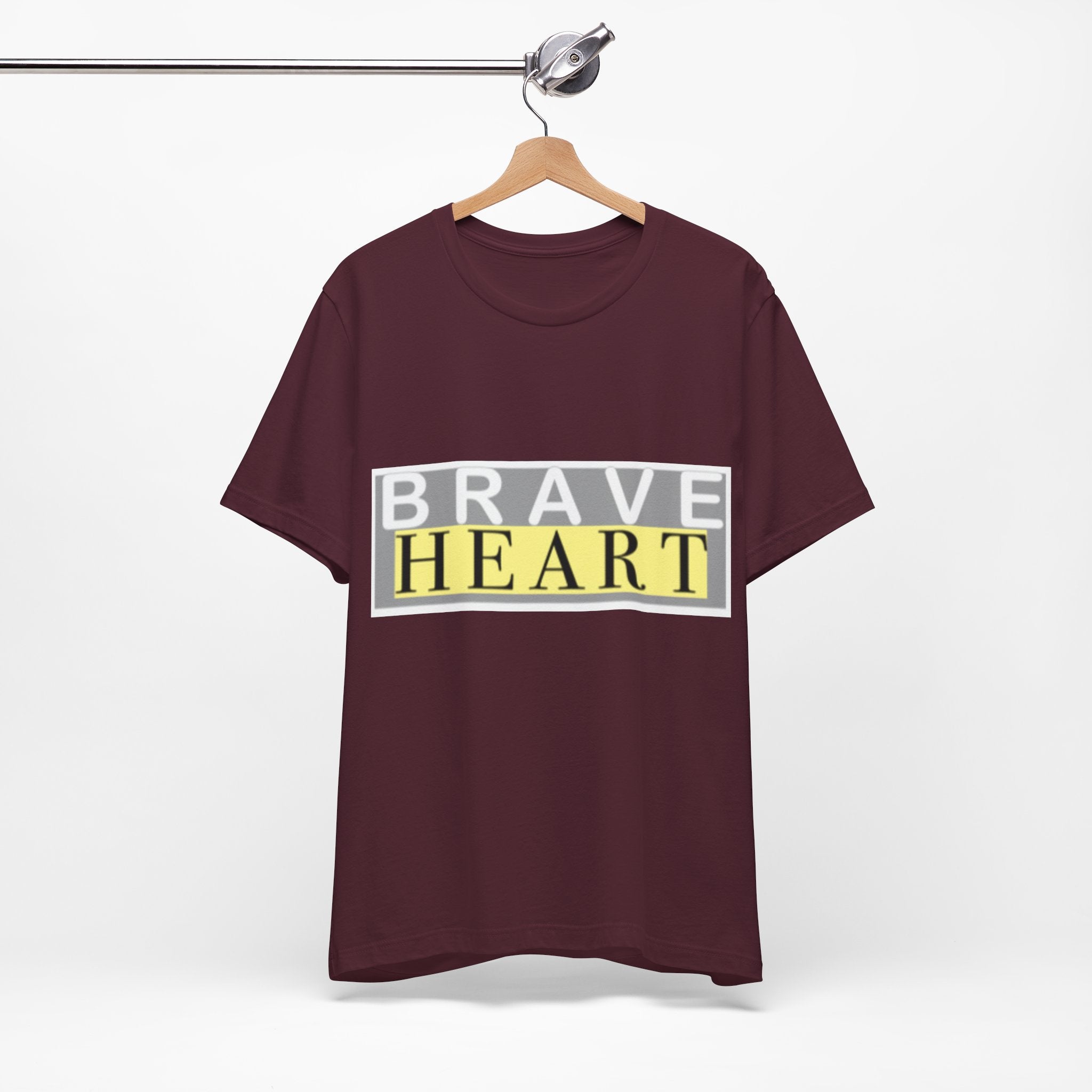 Brave Heart Unisex Tee, Inspirational T-Shirt, Gift for Champions, Casual Wear, Motivational Apparel