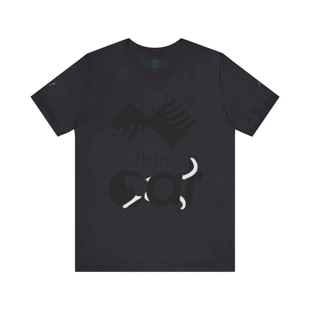 Flicker Cat Graphic Tee - Unisex Jersey Short Sleeve T-Shirt for Cat Lovers