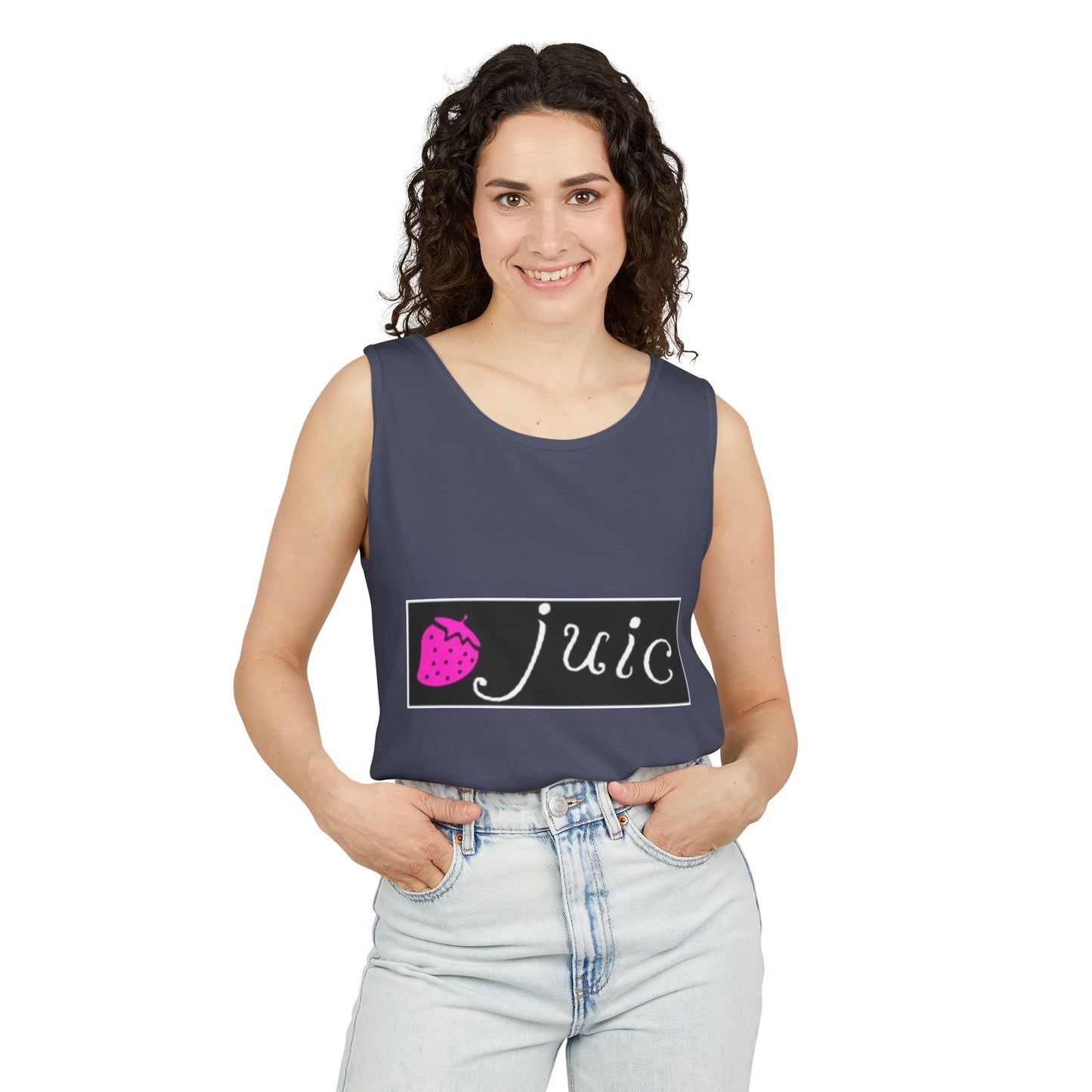 Juice-Themed Unisex Tank Top, Perfect for Summer Outings, Pool Parties, and Fruit Lovers