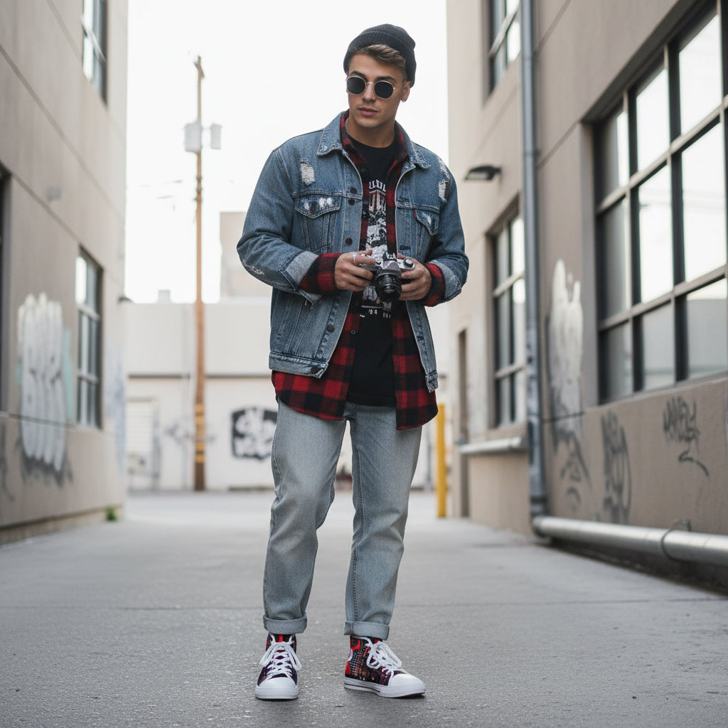 High Top Sneakers - Off To Gym Design Printify