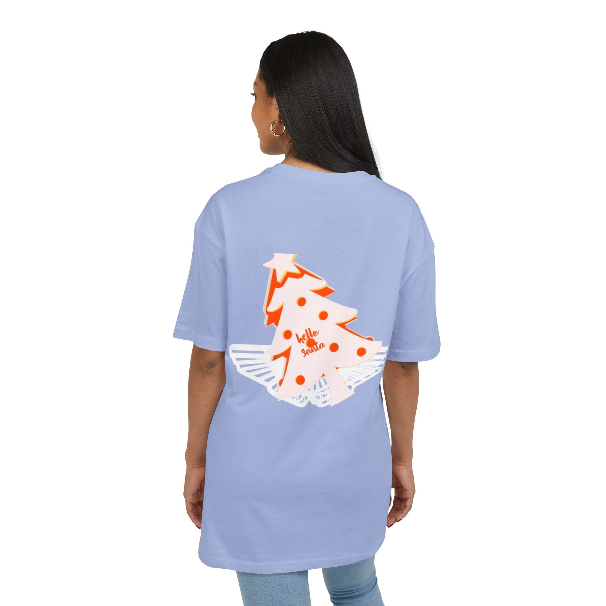 Christmas Oversize Tee - hello Santa Printify