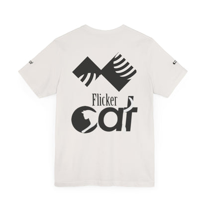 Flicker Cat Graphic Tee - Unisex Jersey Short Sleeve T-Shirt for Cat Lovers