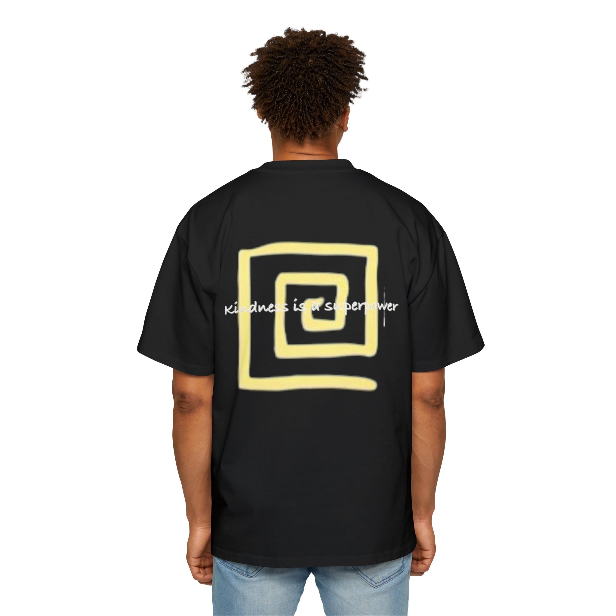 Oversized Tee - Kindness is a Super Power Graphic Design Shirt for Men Printify