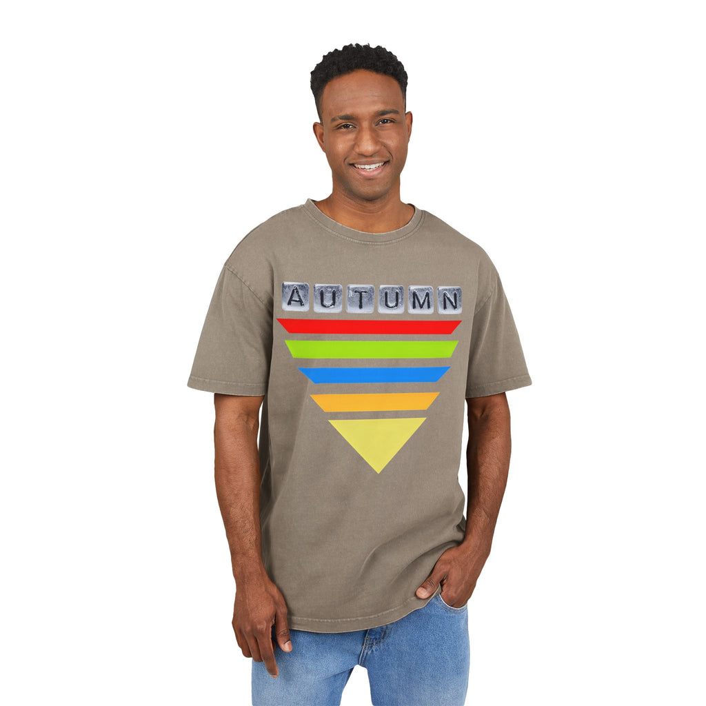 Acid Washed Heavy Oversize Tee-Autumn